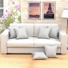 Kit Almofadas Para Sala Branca Lisa 45cm X 45cm Jacquard 6 Un