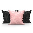 Kit Almofadas Preta e Rosê Medalhão 45cm x 45cm com Zíper e E