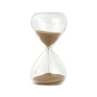 Kit Ampulheta Vidro Bege Mart 3 Unidades