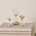 Kit Ampulheta Vidro Off White Mart 3 Unidades