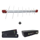 Kit Antena Digital 4k Log 16 Conversor Imagevox  12m Cabo Coa