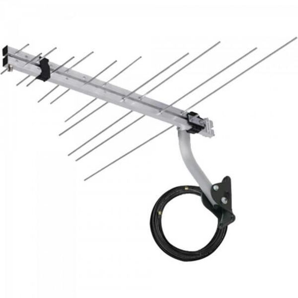 Kit Antena Log Externa Tv 4 Em 1 Vhf/uhf/fm/hdtv Lvu-11 Plus