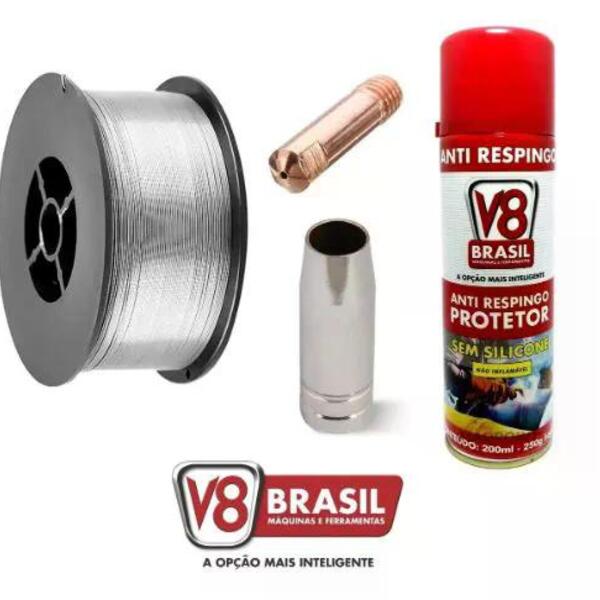 Kit - Anti Respingo Sem Silicone 200ml + 1 Arame Mig Uso Sem