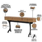 Kit Aparador 02 Gavetas Romagna 160cm Com Mesa De Canto Ferra