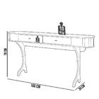 Kit Aparador 02 Gavetas Romagna 160cm Com Mesa De Canto Ferra