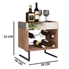 Kit Aparador Adega E Prateleira Multiuso 60 Cm Industrial Ari