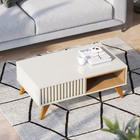 Kit Aparador Áustria Mesa De Centro Delta E Espelho Caribe Pr