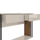 Kit Aparador Buffet 02 Gavetas Amber Com Espelho Caribe Preto