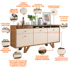 Kit Aparador Buffet Bar 2 Portas Valentim E Espelho Adnet Pre