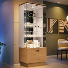 Kit Aparador Buffet Bar Valentim Com Cristaleira Adega Domini