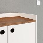 Kit Aparador Buffet Dallas Off White/freijó Cantinho Café Mes