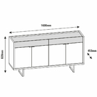 Kit Aparador Buffet Para Sala Berlim Com Espelho Caribe Freij