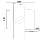 Kit Aparador Buffet Para Sala Com Espelho Decorativo 91cm Atl