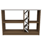 Kit Aparador Buffet Para Sala Com Espelho Decorativo 91cm Atl