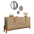 Kit Aparador Buffet Para Sala De Estar Lizz E Espelho Caribe