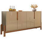 Kit Aparador Buffet Para Sala De Estar Lizz E Espelho Caribe