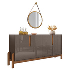 Kit Aparador Buffet Para Sala De Estar Lizz Espelho Adnet 54c
