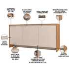 Kit Aparador Buffet Para Sala De Estar Madrid E Espelho Carib