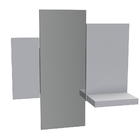 Kit Aparador Buffet Para Sala Estar E Espelho Decorativo 91cm