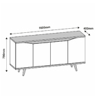 Kit Aparador Buffet Para Sala Estar Grace Com Espelho Caribe