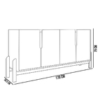 Kit Aparador Buffet Para Sala Estar Lizz Espelho Adnet 54cm F