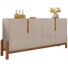 Kit Aparador Buffet Para Sala Estar Lizz Espelho Adnet 54cm F