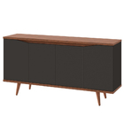 Kit Aparador Buffet Para Sala Grace Com Espelho Adnet 54cm Fr