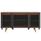 Kit Aparador Buffet Para Sala Grace Com Espelho Adnet 54cm Fr