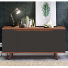 Kit Aparador Buffet Para Sala Grace Com Espelho Adnet 54cm Pr