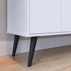 Kit Aparador Buffet Retrô 2 Portas Armário Suspenso Prateleir