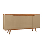 Kit Aparador Buffet Sala De Estar Grace Com Espelho Adnet Fre