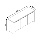 Kit Aparador Buffet Sala De Estar Madrid Com Espelho Adnet 54