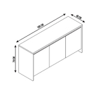 Kit Aparador Buffet Sala De Estar Madrid E Espelho Adnet 54cm