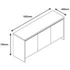 Kit Aparador Buffet Sala Estar Madrid E Espelho Adnet 54cm Fr