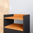Kit Aparador Buffet Wood New Cinza 3 Portas E Mesa De Cabecei