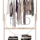 Kit Aparador Cabideiro + Três Suporte Armazenamento De Roupas