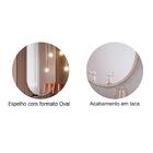 Kit Aparador Canelado Lira Com Espelho Decorativo Jade Cimol