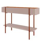 Kit Aparador Canelado Lira Com Espelho Decorativo Jade Cimol