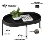 Kit Aparador Decorativo Para Sala Estar Industrial Com Mesa D