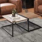 Kit Aparador E Mesa De Centro Aurum Dhom