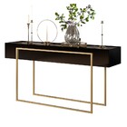 Kit Aparador E Mesa De Centro Estilo Industrial Com Espelho S