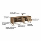 Kit Aparador E Rack Orgânico Pé Metal Luna Hanover/dourado