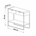 Kit Aparador E Rack Orgânico Pé Metal Luna Hanover/dourado