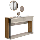 Kit Aparador Espelhado 02 Gavetas Amber Com Espelho Caribe Fr