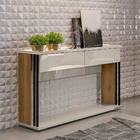 Kit Aparador Espelhado 02 Gavetas Amber Com Espelho Caribe Fr