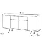 Kit Aparador Havana Mesa De Centro Nala E Espelho Caribe Frei