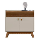 Kit Aparador Lauren Cristaleira Geórgia E Espelho Adnet Preto