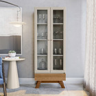 Kit Aparador Lucca Cristaleira Geórgia E Espelho Caribe Freij