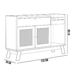 Kit Aparador Lucca Cristaleira Geórgia E Espelho Caribe Freij