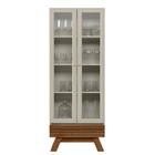 Kit Aparador Malena Cristaleira Geórgia E Espelho Adnet Freij